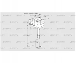 IBH80W01A/40A2A (88301593) Дроссельная заслонка Kromschroder