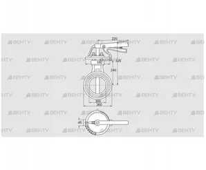 DKR 300Z03H450D (72701350) Дроссельная заслонка Kromschroder