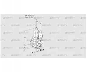 VAS1T25N/NKSR (88020473) Газовый клапан Kromschroder