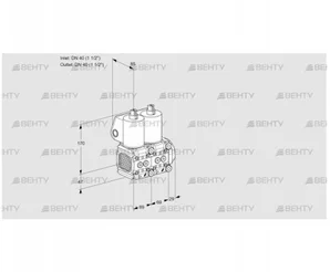 VCS2T40N/40N05FNNQL/PPPP/MMMM (88104515) Сдвоенный газовый клапан Kromschroder