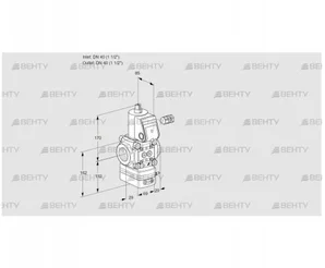 VAV240R/NPAE (88027195) Газовый клапан с регулятором соотношения Kromschroder