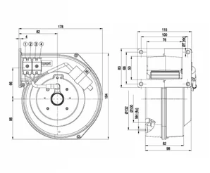 Центробежный вентилятор ebmpapst G2E120AR77A6