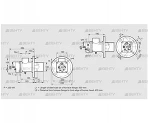 BIO 100HBL-500/435-(49)E (84012051) Газовая горелка Kromschroder