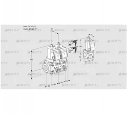 VCS1E25R/25R05NNWGR8/MMMM/ZSPP (88104332) Сдвоенный газовый клапан Kromschroder