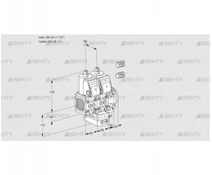 VCH2E40F/25R05FNHEVWR3/PPPP/PPPP (88101670) Клапан с регулятором расхода Kromschroder