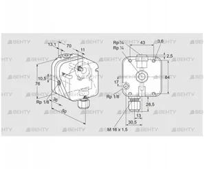 DG 500HG-4 (84447665) Датчик-реле давления газа Kromschroder