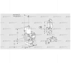 VAG2E50R/50R05GEVWL/BS/-3 (88107764) Газовый клапан с регулятором соотношения Kromschroder