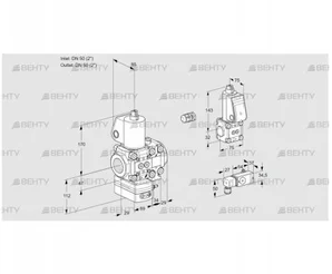 VAG2E50R/50R05GEVWL/BS/-3 (88107764) Газовый клапан с регулятором соотношения Kromschroder