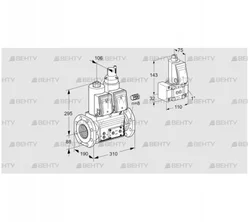 VCS780F05NLWR3E/PPPP/PPZ- (88204606) Сдвоенный газовый клапан Kromschroder