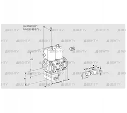 VCG1E20R/20R05GNNWL/PPPP/2-PP (88105054) Клапан с регулятором соотношения Kromschroder