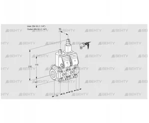 VCS2E32R/32R05NLWR/PPPP/PPPP (88101125) Сдвоенный газовый клапан Kromschroder