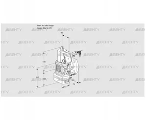 VAH3-/50F/NWAE (88024229) Клапан с регулятором расхода Kromschroder