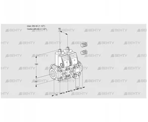 VCS3E40R/40R05NNVWR3/PPPP/PPPP (88106108) Сдвоенный газовый клапан Kromschroder