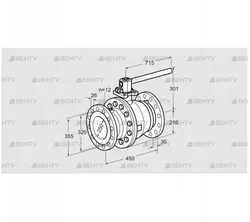 AKT 250/200F160G1 (03152320) Запорный кран Kromschroder