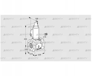 VAS8100F05LKGL3B/PP/PP (88203843) Газовый клапан Kromschroder