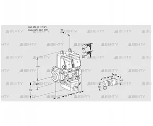 VCV2E40R/40R05NVKWR6/2-PP/PPPP (88104833) Клапан с регулятором соотношения Kromschroder