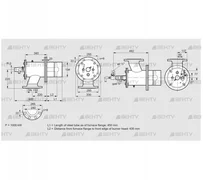 ZIO 200RBL-450/435-(25)D (84277107) Газовая горелка Kromschroder