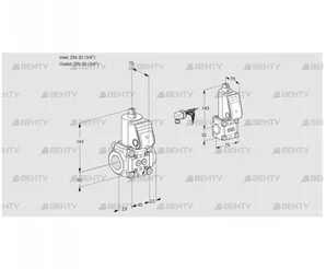 VAS1E20R/20R05NWR/PP/BS (88103355) Газовый клапан Kromschroder