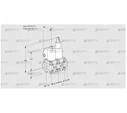 VCS1T25N/25N05NLQL/MMMM/PPPP (88104556) Сдвоенный газовый клапан Kromschroder