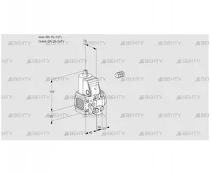 VAS1E15R/20R05FNVWR/PP/PP (88102421) Газовый клапан Kromschroder