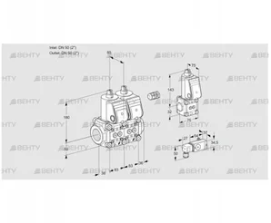 VCS3E50R/50R05NNWR/-2PP/PPZS (88106447) Сдвоенный газовый клапан Kromschroder