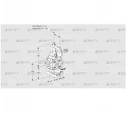 VAG240R/NWGRAE (88018822) Газовый клапан с регулятором соотношения Kromschroder