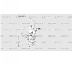 VAD115R/NQ-100B (88018774) Газовый клапан с регулятором давления Kromschroder