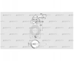 DKR 400Z03H350D (72701170) Дроссельная заслонка Kromschroder