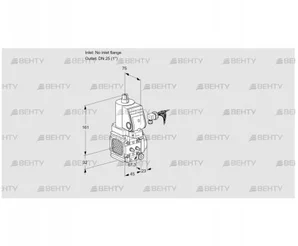 VAS1-/25R/NWSR (88015936) Газовый клапан Kromschroder