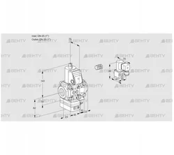 VAH1E25R/25R05HEVWR/PP/BY (88103139) Клапан с регулятором расхода Kromschroder