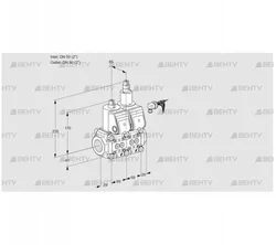 VCS2E50R/50R05NLWR/PPPP/PPPP (88104140) Сдвоенный газовый клапан Kromschroder