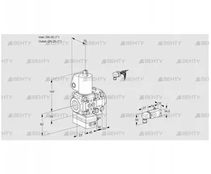 VAD1E25R/25R05D-50VKL/3-/-3 (88103829) Газовый клапан с регулятором давления Kromschroder