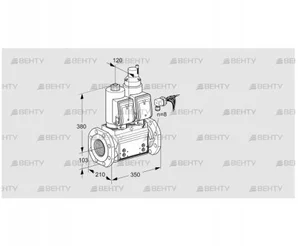 VCS8100F05NLKGRB/PPPP/PPPP (88207653) Сдвоенный газовый клапан Kromschroder