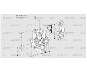 VCH2E40R/40R05NHEVWR6/PPPP/PPBS (88100882) Клапан с регулятором расхода Kromschroder