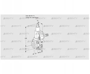 VAS125/-R/LQSR (88018787) Газовый клапан Kromschroder