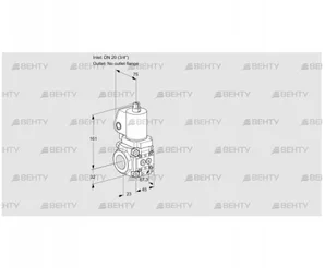 VAS1T20/-N/NWGL (88025948) Газовый клапан Kromschroder