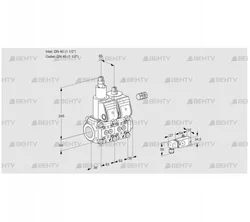 VCS3E40R/40R05LNWR/PP-2/MMMM (88107796) Сдвоенный газовый клапан Kromschroder