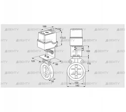 IDR100Z03D350AU/50-30H20E (88302932) Дроссельная заслонка Kromschroder