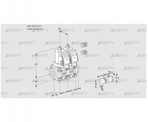 VCS3T50N/50N05NNKGR3/2--3/PPPP (88101053) Сдвоенный газовый клапан Kromschroder