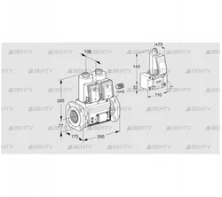 VCS665F05NNWR3E/PPZ-/PPPP (88204640) Сдвоенный газовый клапан Kromschroder