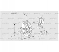 VCH1E25R/25R05NHEVWR/3--2/PPZS (88105841) Клапан с регулятором расхода Kromschroder