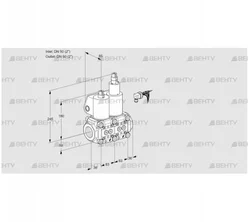 VCS3E50R/50R05NLQL/PPPP/MMMM (88104786) Сдвоенный газовый клапан Kromschroder