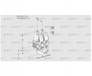 VCG2E40F/40R05FNGEWR3/PPPP/PPPP (88101621) Клапан с регулятором соотношения Kromschroder