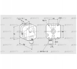 DG 500B-3 (84447450) Датчик-реле давления газа Kromschroder