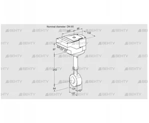 IBHS65W01A/40A3D (88301818) Дроссельная заслонка Kromschroder