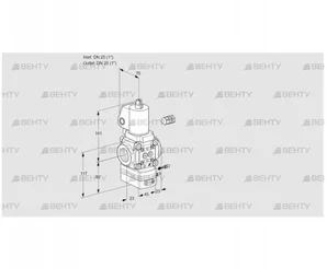 VAG125R/NWGLAE (88018501) Газовый клапан с регулятором соотношения Kromschroder