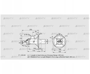 BIOA 65RM-400/285-(71)DB (84199280) Газовая горелка Kromschroder