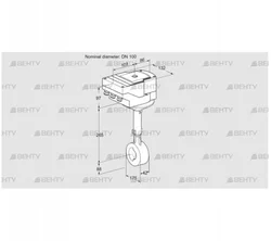 IBHS100W01A/40A3D (88301816) Дроссельная заслонка Kromschroder