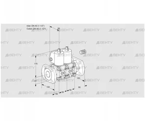 VCS2E40F/40F05NNKL6/PPPP/PPPP (88107517) Сдвоенный газовый клапан Kromschroder