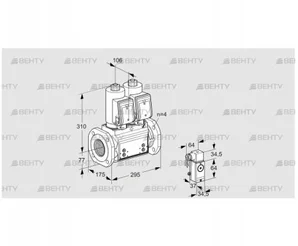 VCS6T65A05NNQSRB/4-PP/3-PP (88207809) Сдвоенный газовый клапан Kromschroder